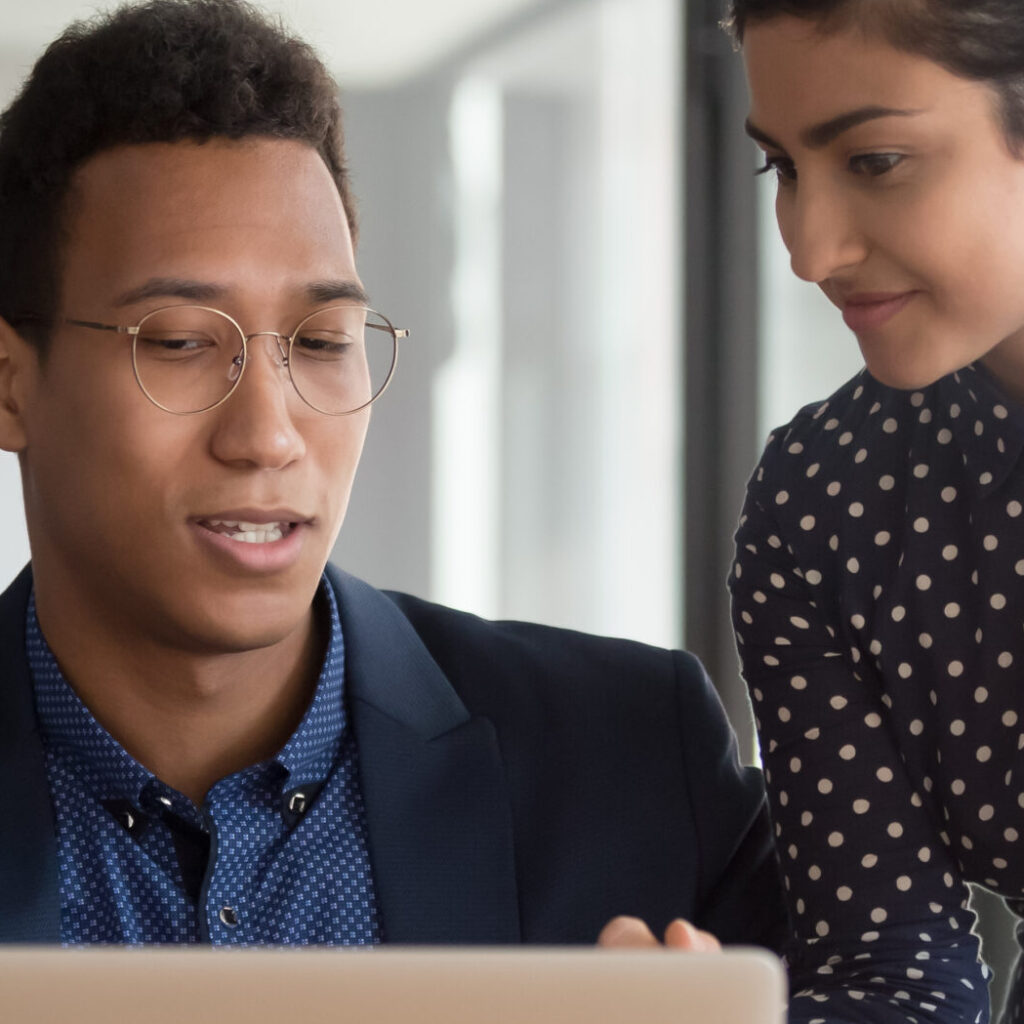 Two colleagues working